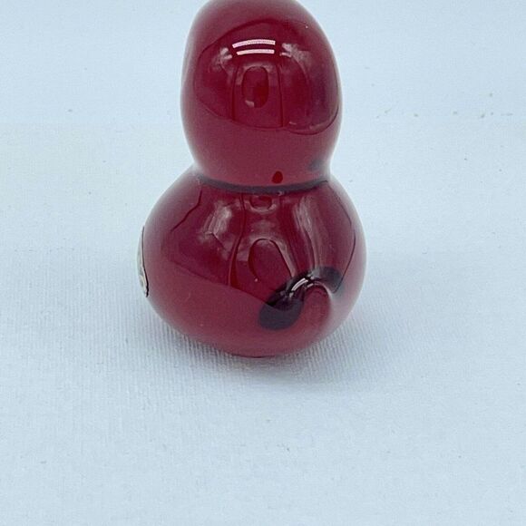 Vtg Red Duckling Art Glass Bird FM Konstglas Of Ronneby Sweden Paperweight Figur - Picture 6 of 10